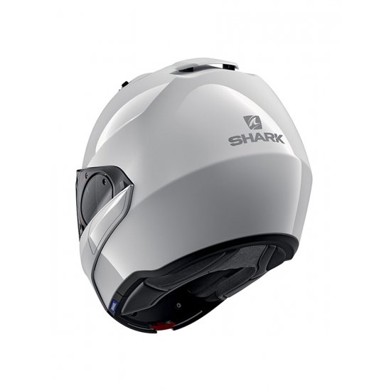 Shark Evo ES Blank White Motorcycle Helmet at JTS Biker Clothing 
