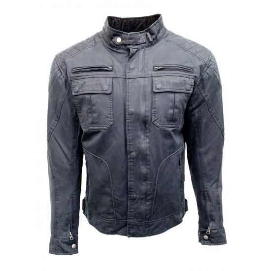 JTS Gunner Wax Cotton Textile Motorcycle Jacket at JTS Biker Clothing