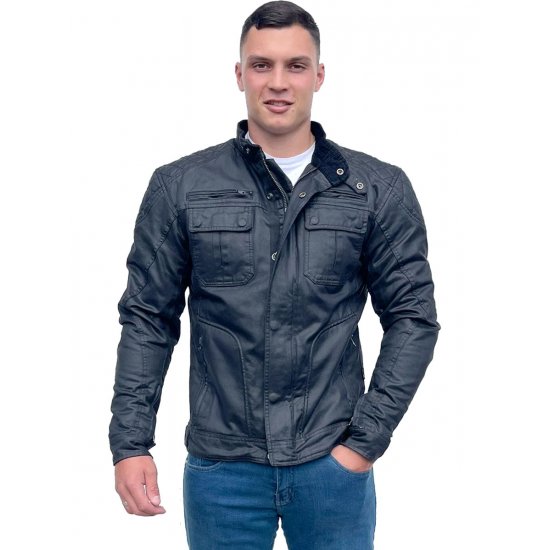 JTS Gunner Wax Cotton Textile Motorcycle Jacket at JTS Biker Clothing