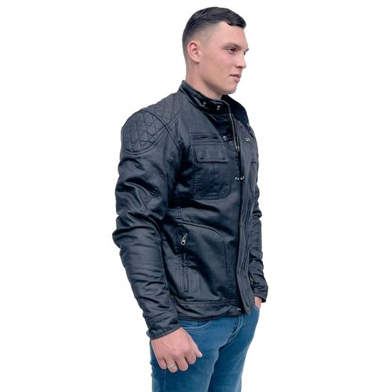 JTS Gunner Wax Cotton Textile Motorcycle Jacket at JTS Biker Clothing
