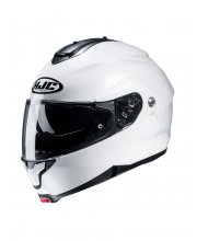 HJC C91 Blank White Motorcycle Helmet at JTS Biker Clothing 