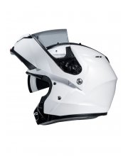 HJC C91 Blank White Motorcycle Helmet at JTS Biker Clothing 