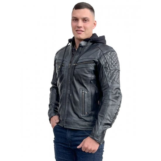 JTS Leon Mens Leather Motorcycle Jacket at JTS Biker Clothing