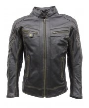 JTS Leon Mens Leather Motorcycle Jacket at JTS Biker Clothing