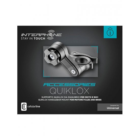 Interphone QuickLox Handlebar Mount at JTS Biker Clothing