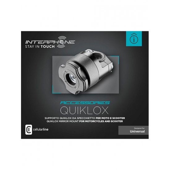Interphone QuickLox Mirror Mount at JTS Biker Clothing