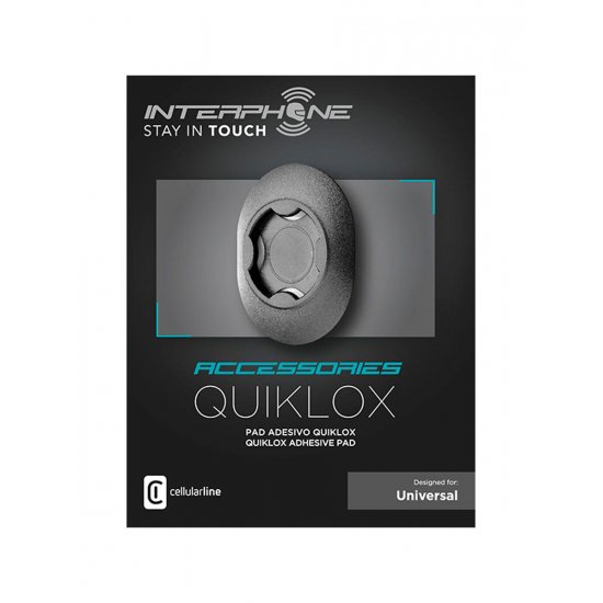 Interphone QuickLox Adhesive Pad at JTS Biker Clothing