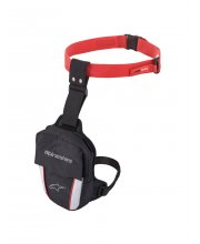 Black/Red Alpinestars Access Thigh Bag at JTS Biker Clothing