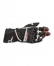 Black/White Alpinestars GP Plus R v2 Motorcycle Glove at JTS Biker Clothing