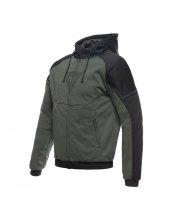 Black/Green Dainese Daeon-X Safety Textile Motorcycle Hoodie at JTS Biker Clothing