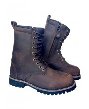 Brown JTS Boston Waterproof Boots at JTS Biker Clothing