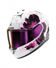 White/Pink Shark D-Skwal 3 Mayfer Motorcycle Helmet at JTS Biker Clothing