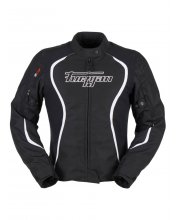 Black/White Furygan Ladies Odessa Textile Motorcycle Jacket at JTS Biker Clothing