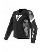 Black/Grey Dainese Avro 5 Leather Motorcycle Jacket at JTS Biker Clothing