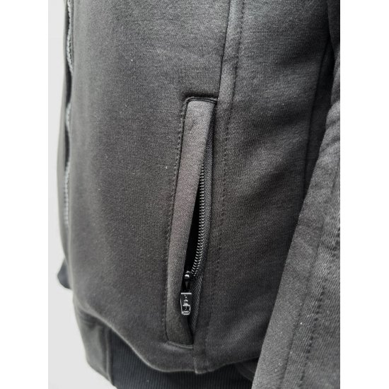 JTS Ladies Ultimate Hoodie 2.0 at JTS Biker Clothing - close up of zip