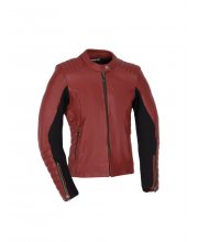 Red Oxford Radley Ladies Leather Motorcycle Jacket at JTS Biker Clothing