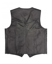 JTS Bikers Plain Leather Waistcoat at JTS Biker Clothing