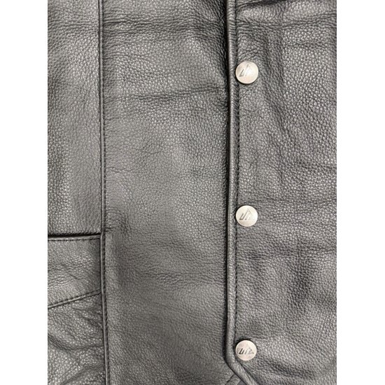 JTS Bikers Laced Sided Leather Waistcoat at JTS Biker Clothing
