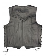 JTS Bikers Laced Sided Leather Waistcoat at JTS Biker Clothing