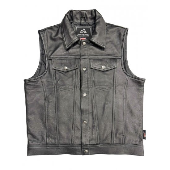 JTS Anarchy 3 Premium Leather Waistcoat at JTS Biker Clothing