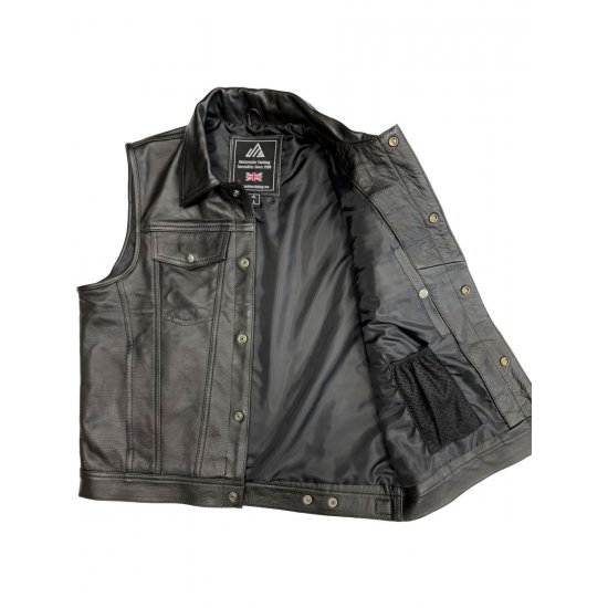 JTS Anarchy 3 Premium Leather Waistcoat at JTS Biker Clothing