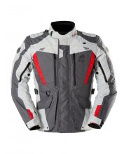 Grey/Red Furygan Apalaches Evo Textile Motorcycle Jacket at JTS Biker Clothing