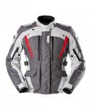 Grey/Red Furygan Apalaches Evo Ladies Textile Motorcycle Jacket at JTS Biker Clothing