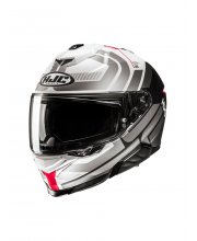 Black/Red HJC I71 Viz Motorcycle Helmet at JTS Biker Clothing