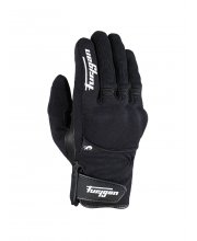 Black/White Furygan Jet D3O Motorcycle Gloves at JTS Biker Clothing