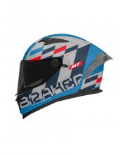 Blue MT Braker Foster Motorcycle Helmet At JTS Biker Clothing